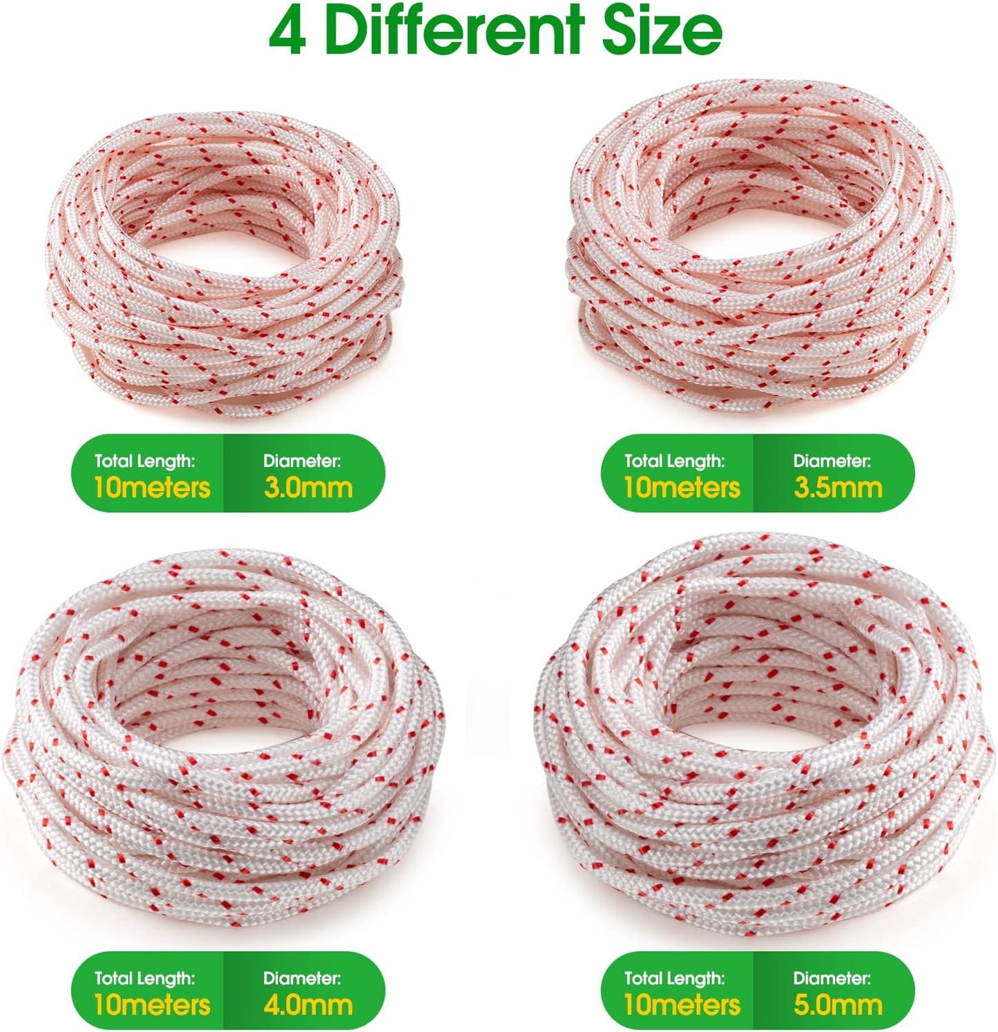 Replacement Starter Pull Cord (3.5mm) — 10 Meters - Compatible with Husqvarna