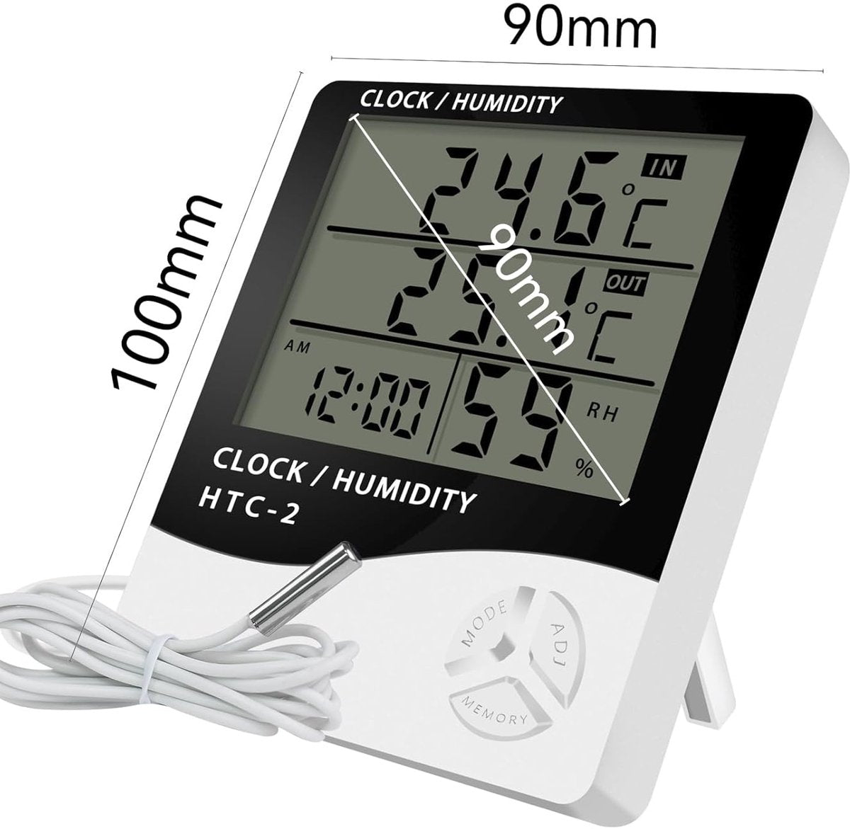 HTC-2 Indoor/Outdoor Temperature/Hygrometer - Digital Temperature