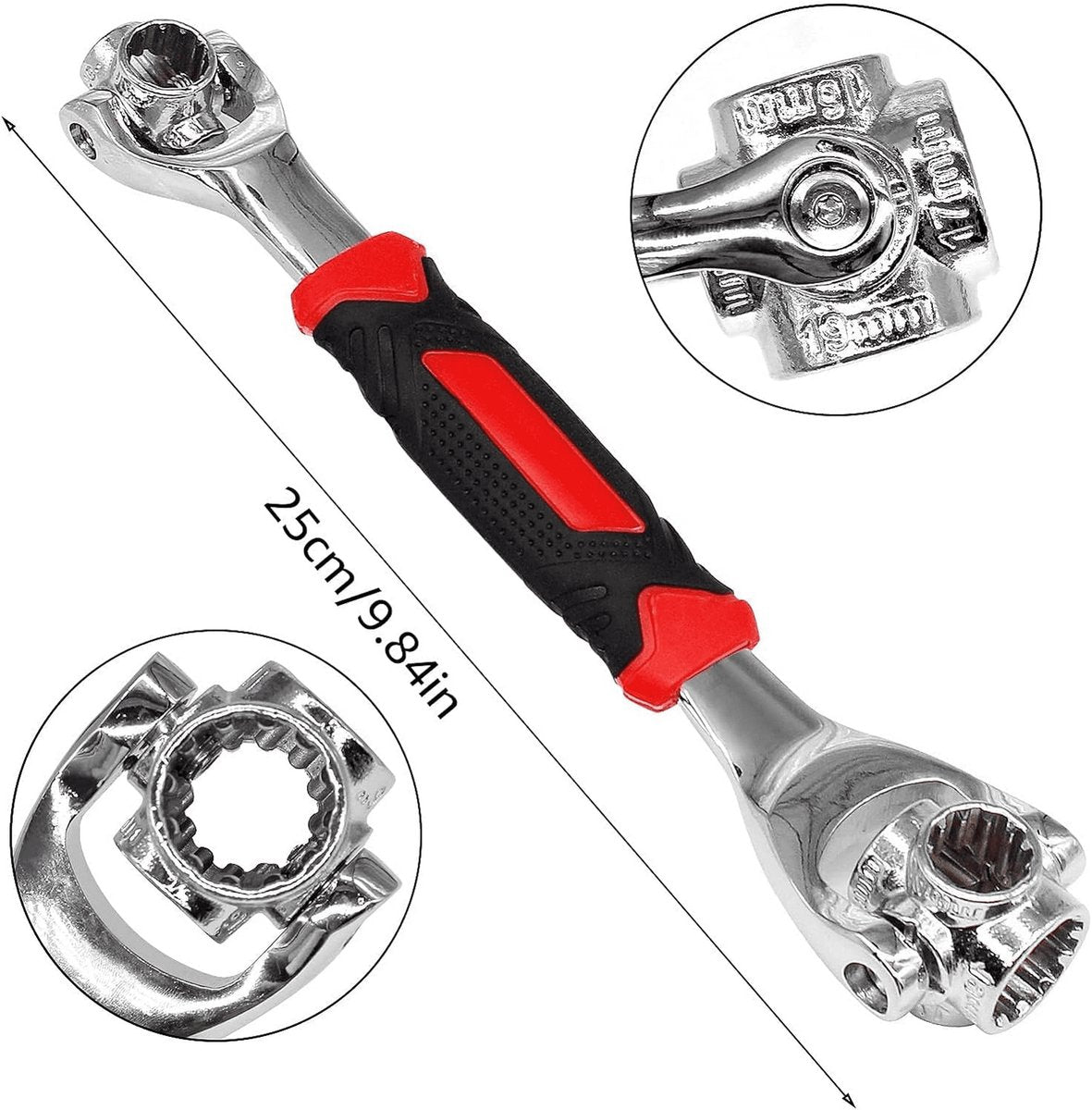 52-in-1 Socket Wrench - Adjustable Wrench - Universal Stainless Steel Wrench
