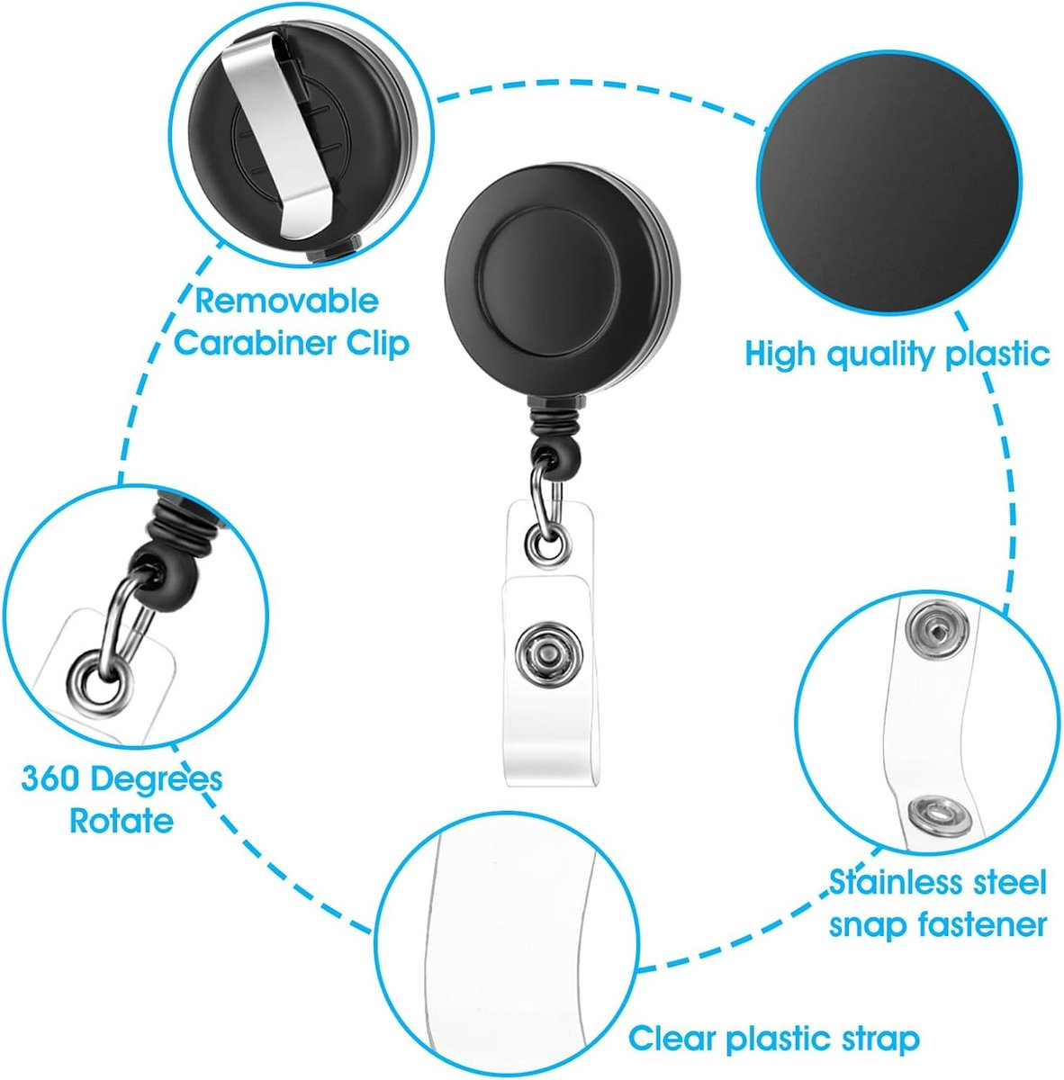 2-pack clear horizontal name labels - badge ID holders