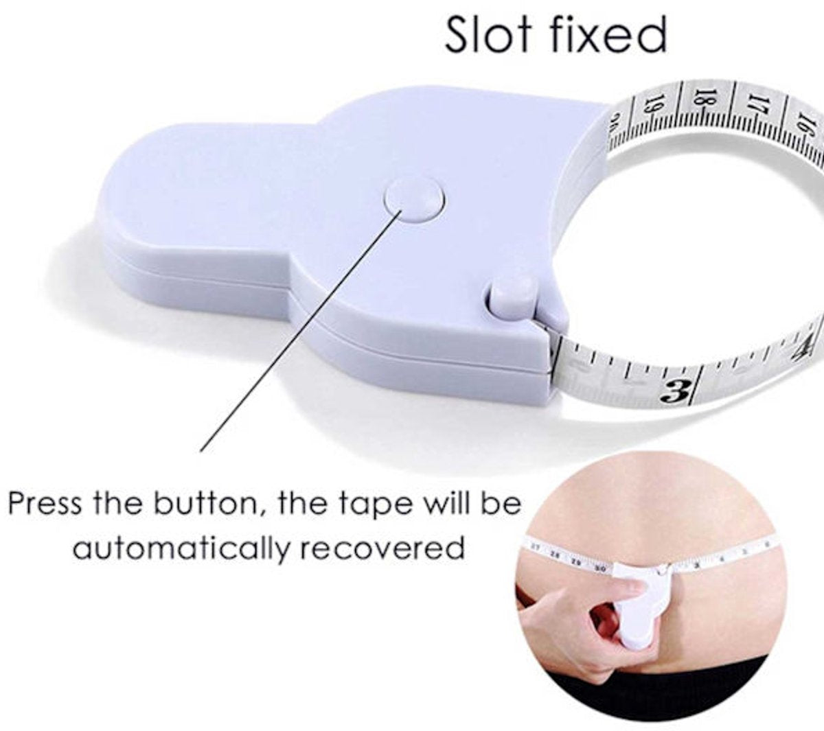 Measuring tape - for clothing and body measurements - centimetres and inches