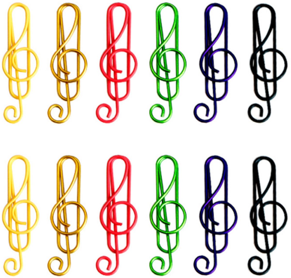 Paperclips - Note Shape - Metal Paperclips - Office Supplies