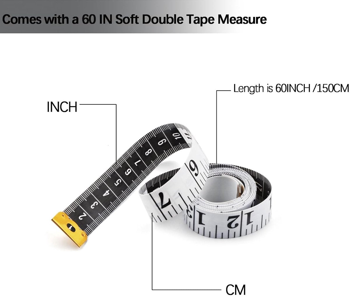 Measuring Tape - 3-Pack - Extendable Measuring Tape - Double-Sided Flexible