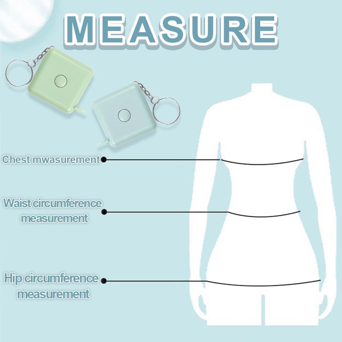 Tape Measure - Extendable Tape Measure - Small Tape Measure - 1.5 m Extendable