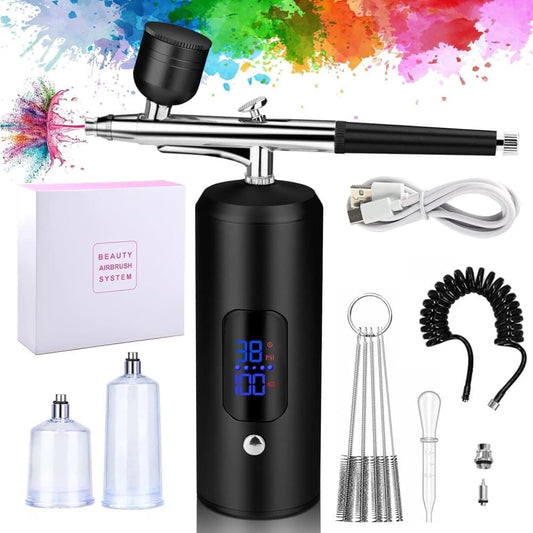 Airbrush Machine - Wireless Spray Gun Set with USB Charging and 3 Speed Modes