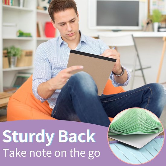 Coloured notepads, set of 3 writing pads 29.5 x 21.4 cm