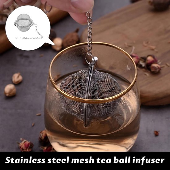Tea filter - 3 pieces - Stainless steel tea filter - Tea ball filter