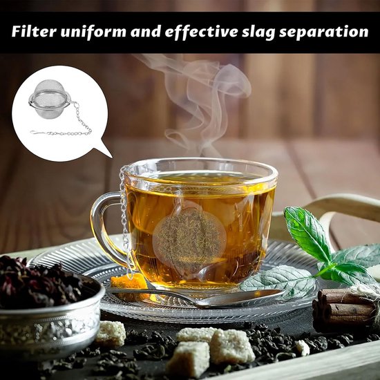 Tea filter - 3 pieces - Stainless steel tea filter - Tea ball filter