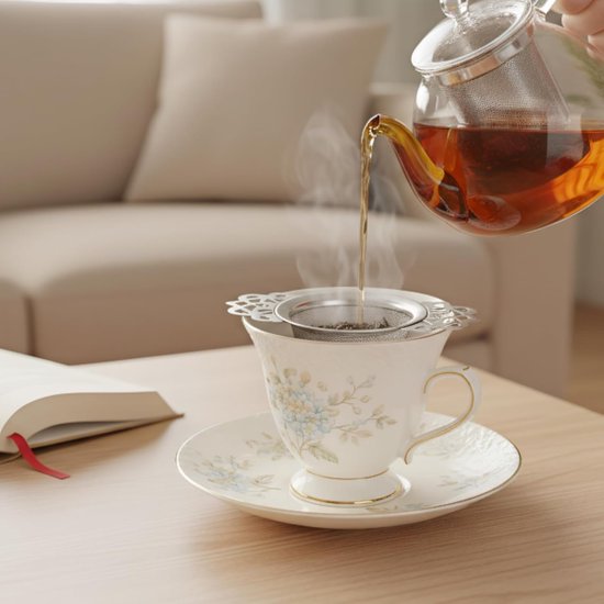 Tea Strainer - 2-piece set - Stainless steel tea infuser