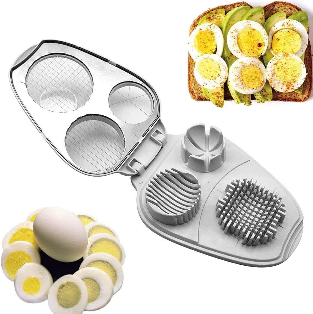 Egg Slicer - 3-in-1 Stainless Steel Slicer - For Eggs and Mushrooms