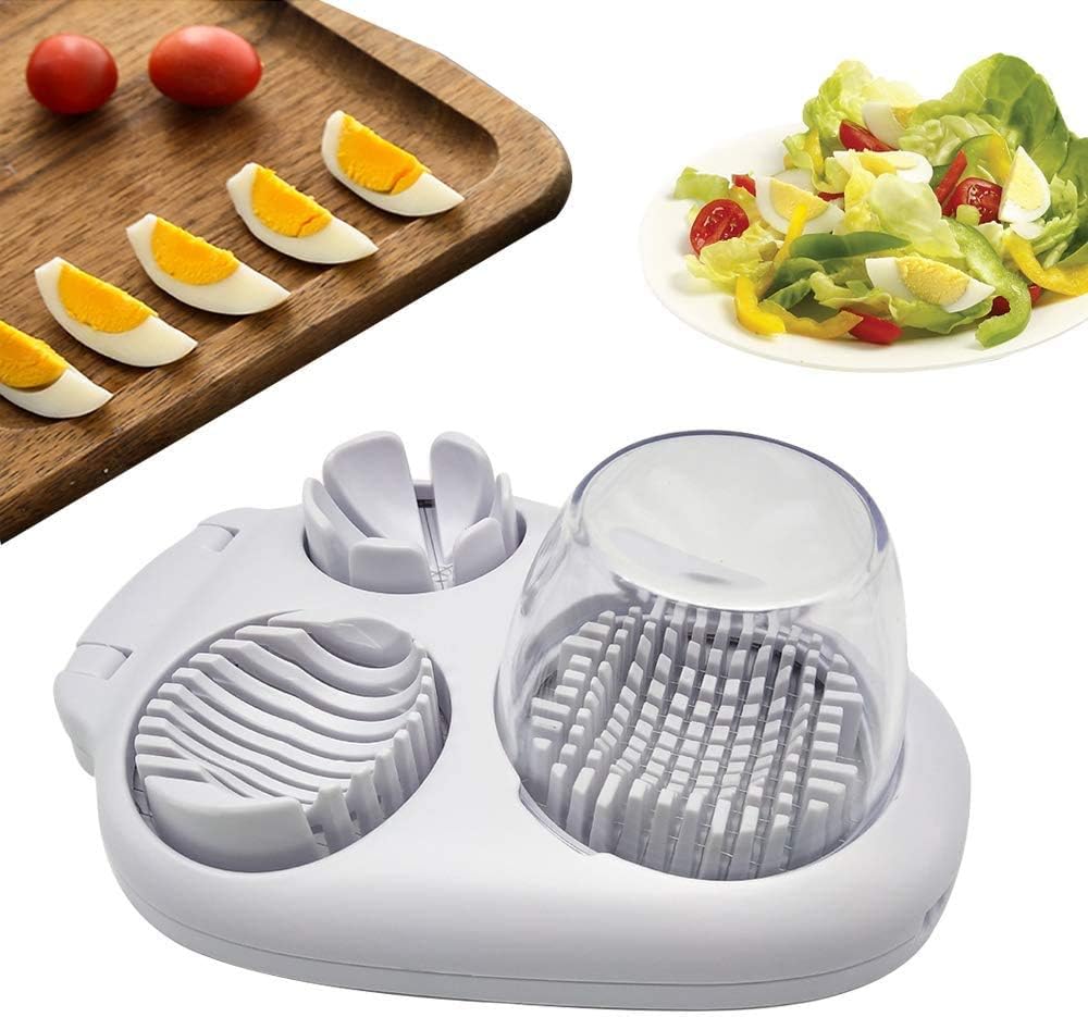 Egg Slicer - 3-in-1 Stainless Steel Slicer - For Eggs and Mushrooms