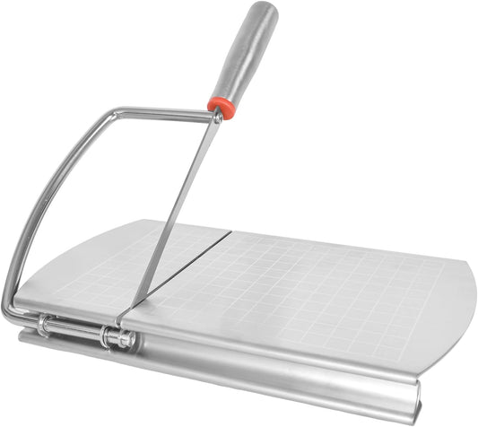 Cheese Cutter - Stainless Steel Blade with Measuring Scale - For Block Cheese