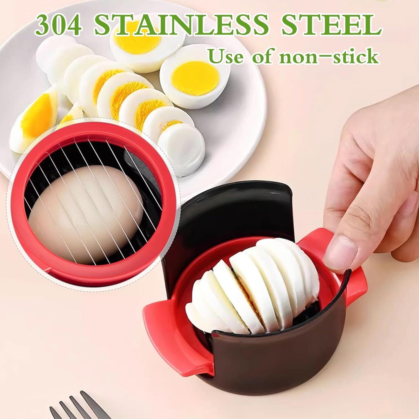 3-in-1 Egg Slicer - Egg Separator - Stainless Steel 304 - For Eggs