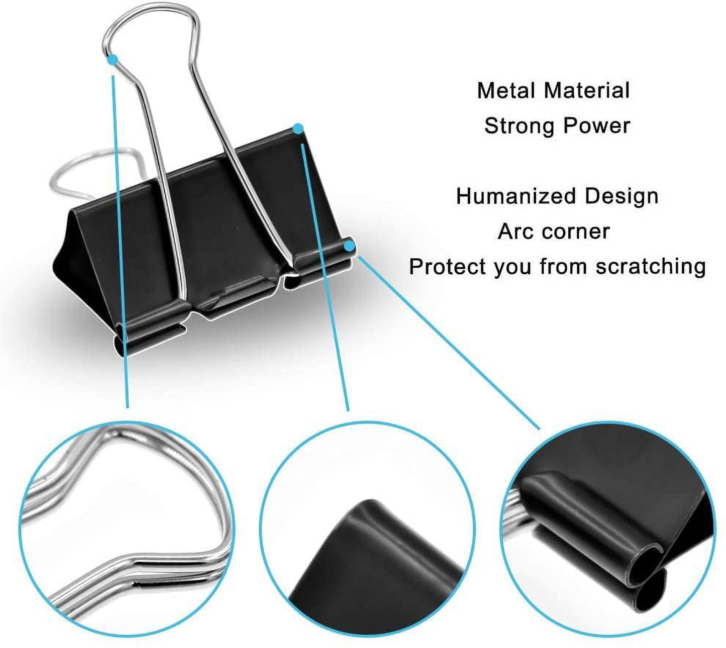 Extra Large Binder Clips Jumbo Binder Clips Big Metal Paper Clamps