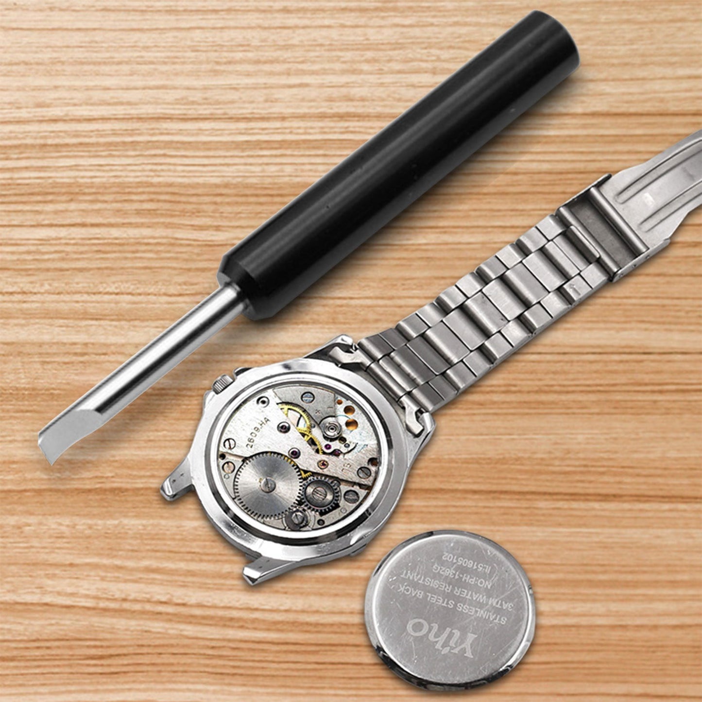 Pry Remover Battery Watches Cover Tools Stick Case Opener Watch Back Tools & Home Improvement Silver