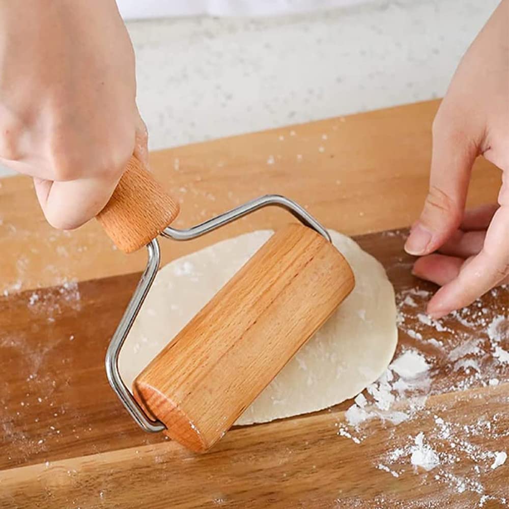 Dockapa Wooden Rolling Pin Small 9.5cm Non-stick Dough Roller