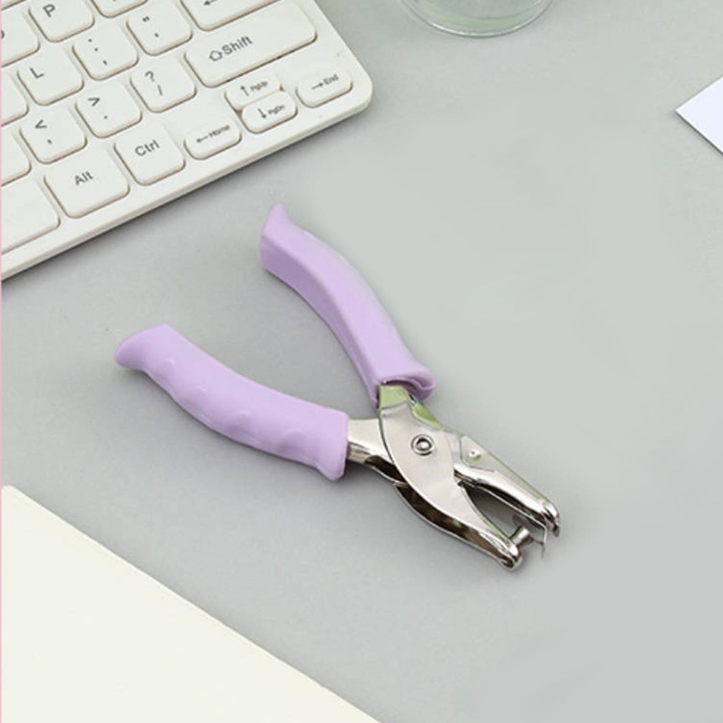 Tyidzon Single Hole Punch, Paper Punch Small Hole Paper Punch for Crafts, Scrapbooks, Handheld Hole Puncher for Paper Crafts in Home, Office, Classroom Purple