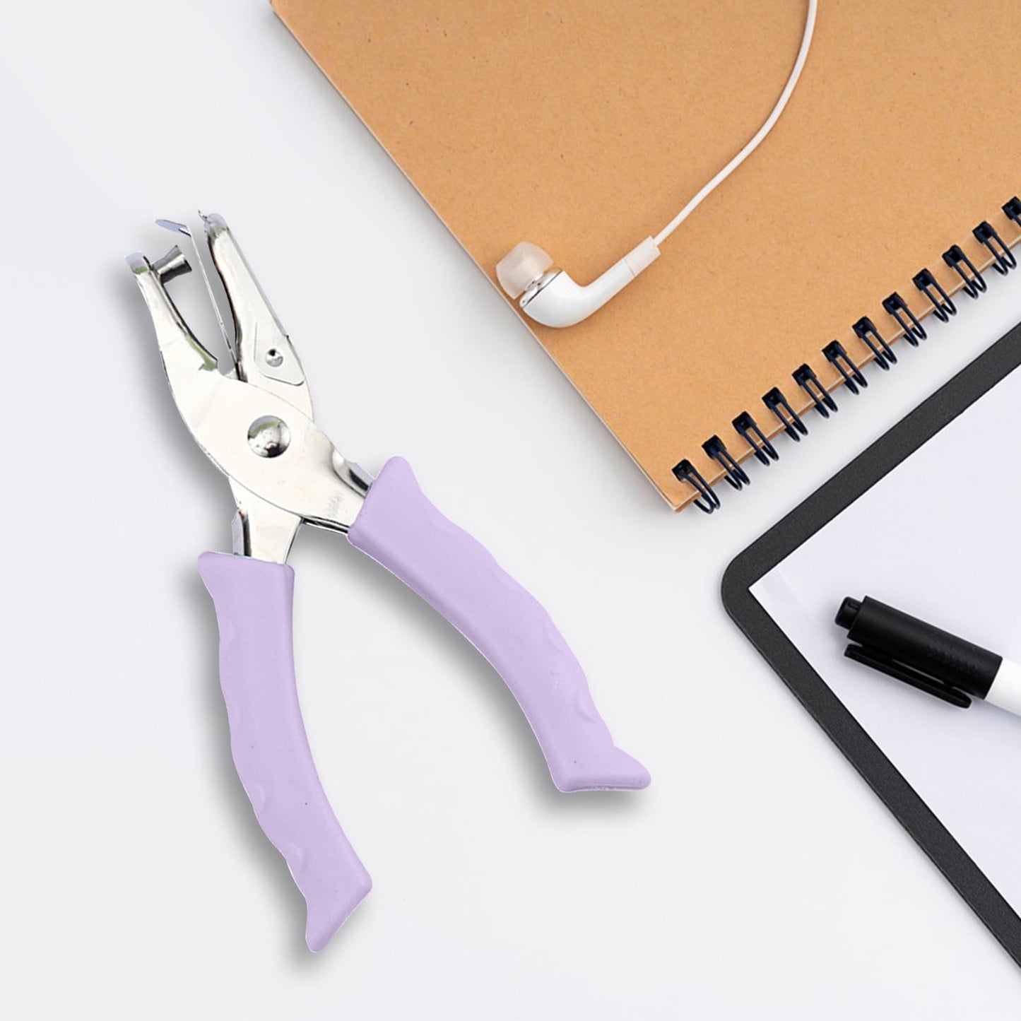 Tyidzon Single Hole Punch, Paper Punch Small Hole Paper Punch for Crafts, Scrapbooks, Handheld Hole Puncher for Paper Crafts in Home, Office, Classroom Purple
