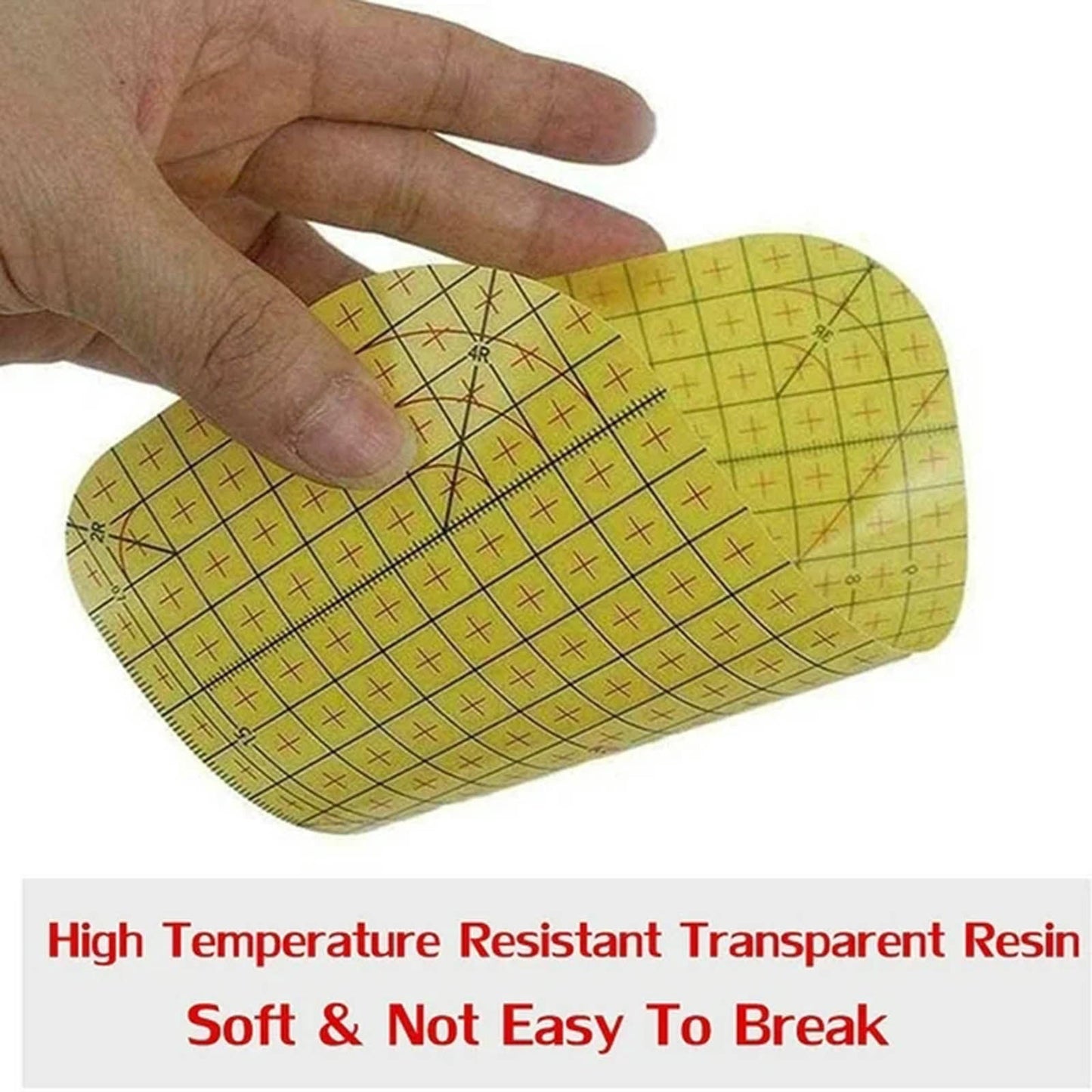 Ironing Ruler JWDX, 1*Ironing Ruler Hot Ironing Ruler Hot Ironing Measuring Ruler Patchwork Tools for Clothing Makin One Size Yellow