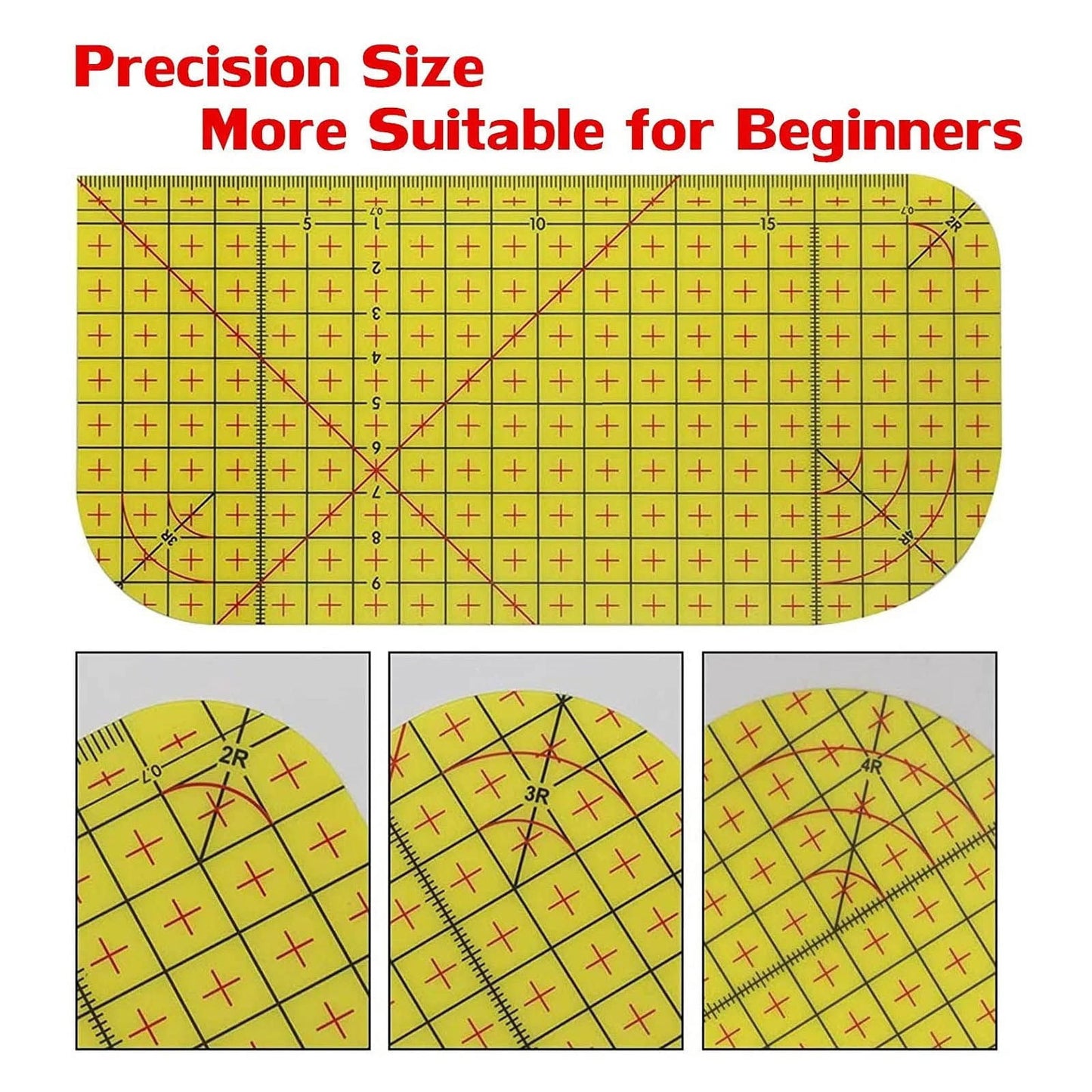 Ironing Ruler JWDX, 1*Ironing Ruler Hot Ironing Ruler Hot Ironing Measuring Ruler Patchwork Tools for Clothing Makin One Size Yellow