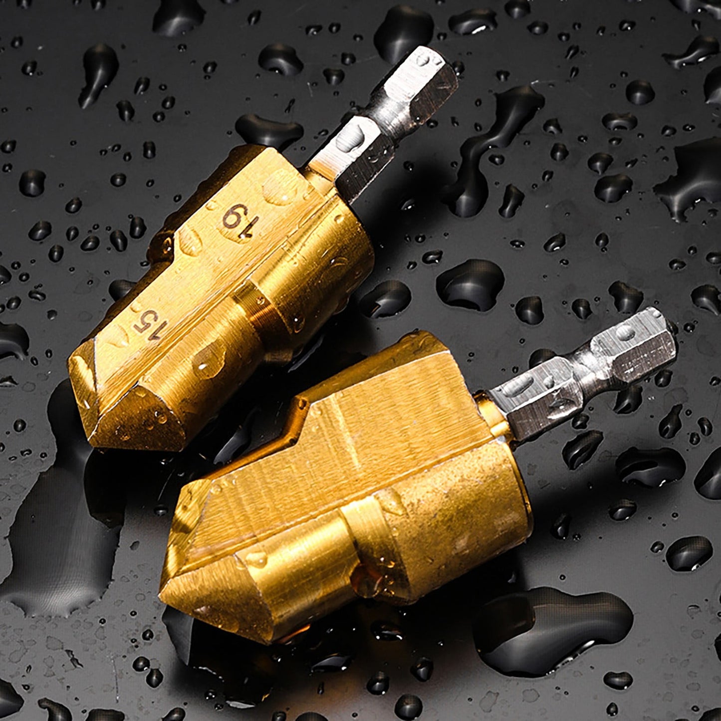 Combination Drilling Tap and Tap Drill Bit Set C JWDX, Combination Drill Tap & Tap Bit Set Screw Tapping Bit Tool for Drilling Tapping Countersinking Pipe Repair 7*3*3 A