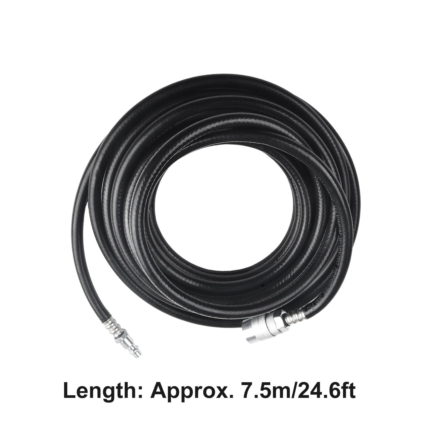 Air Compressor Hose 24.6Ft Pvc Pneumatic Accessories With Quick Connect Air Hose