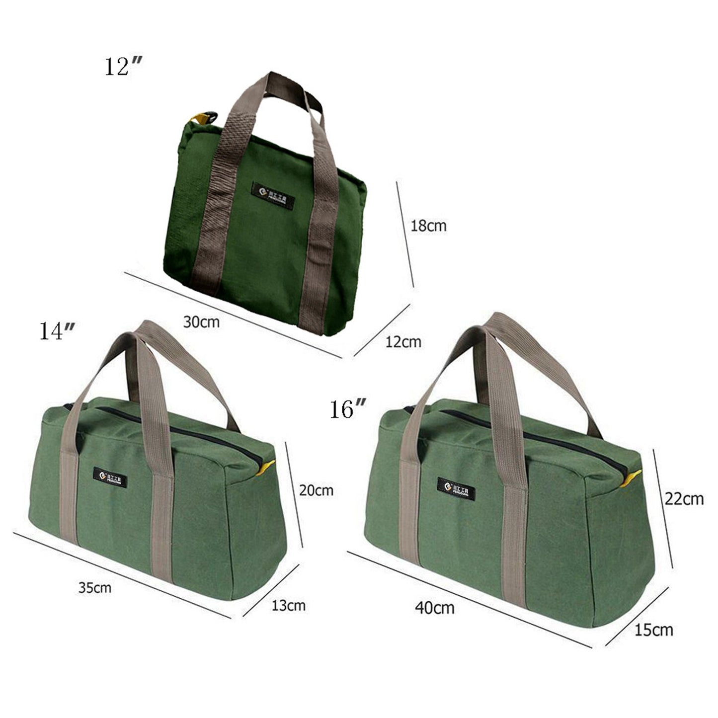 1 Pack Tool Bag for Men with Waterproof Hard Bottom,Mechanics Tool Bag,