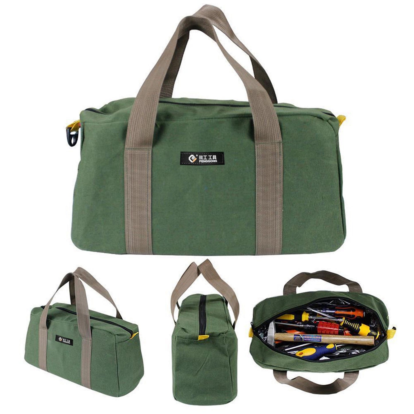 1 Pack Tool Bag for Men with Waterproof Hard Bottom,Mechanics Tool Bag,