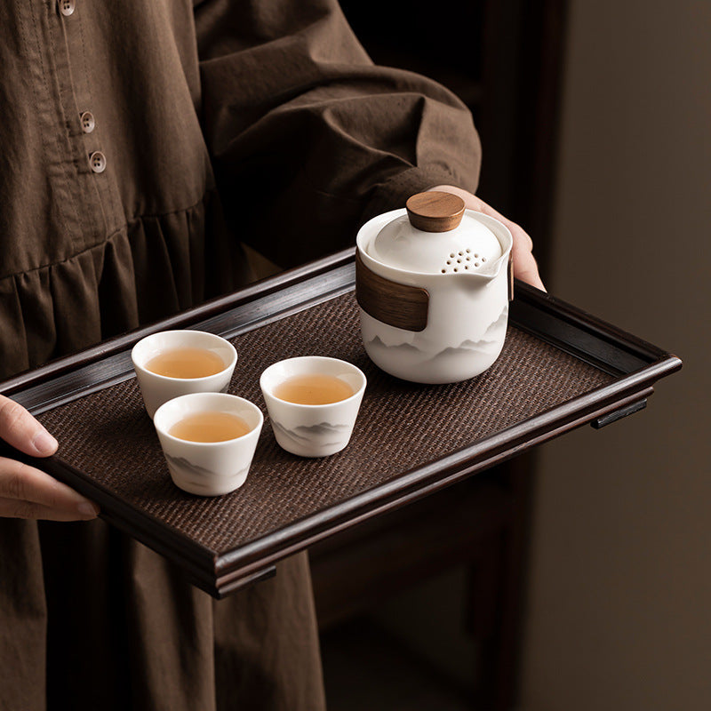 Travel Tea Set - Tea Set - Teapot - Teacups - Ceramic