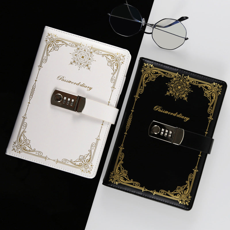 Diary - Journal - diary with lock - password book - Notebook - gift for women & men