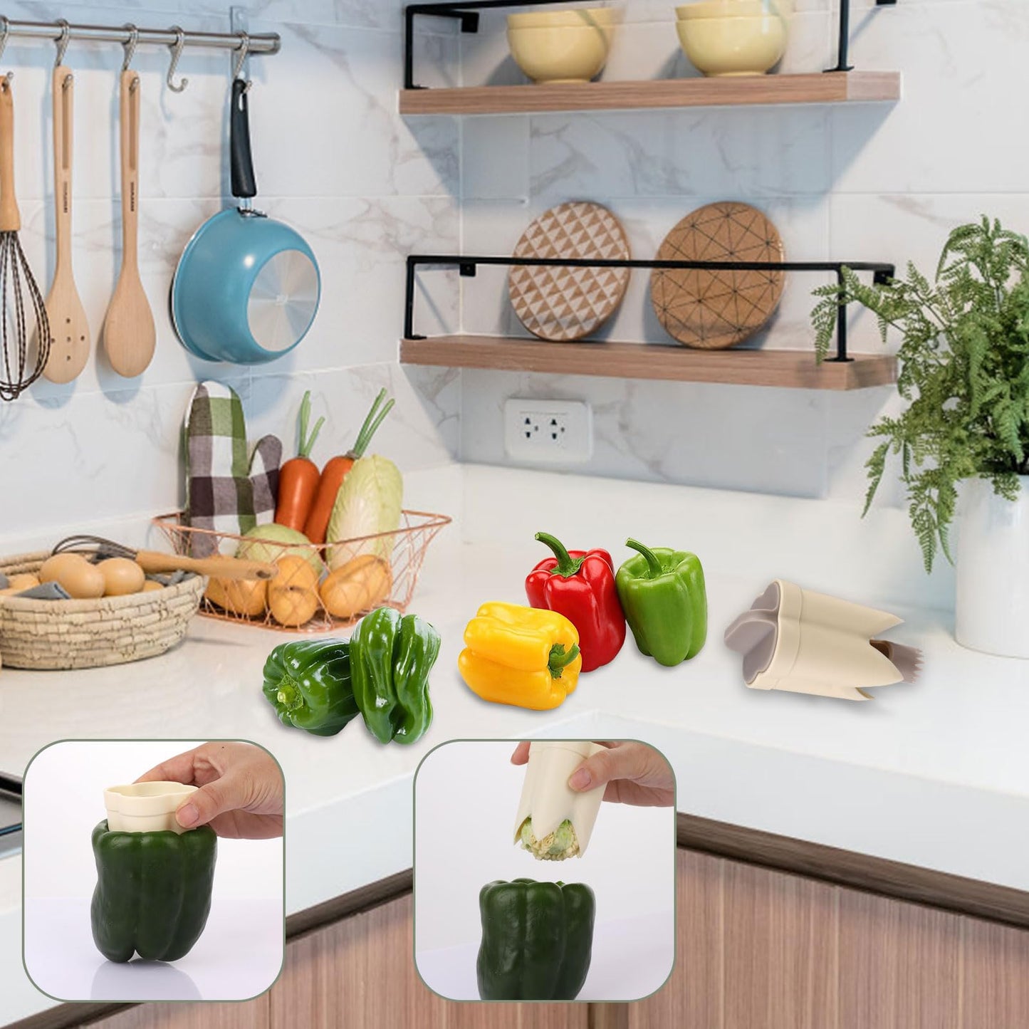 Bell Pepper Pitter - Jalapeño Pepper Drill - Chili Pepper Core Remover