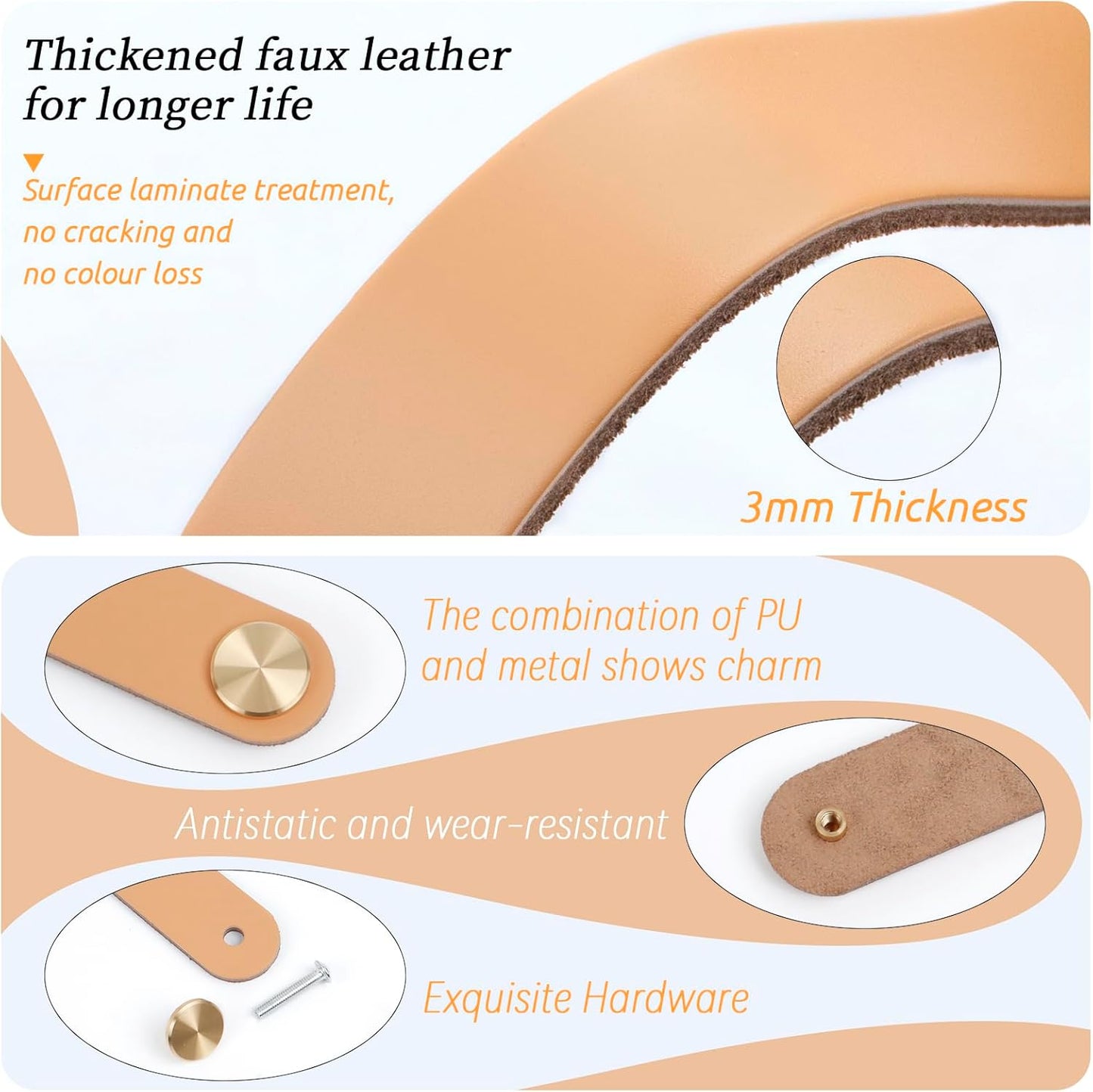Leather Handles - Furniture Handles - Kitchen Handles - Door Handles