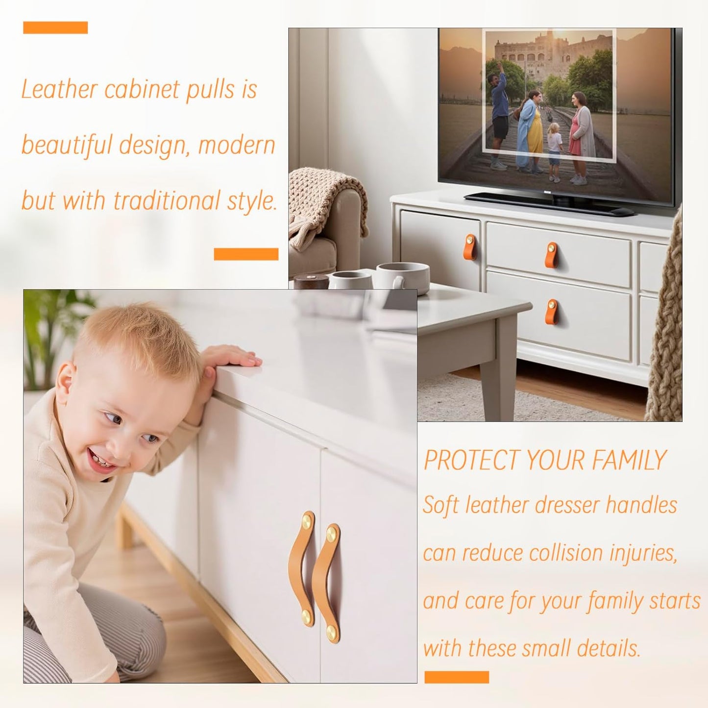 Leather Handles - Furniture Handles - Kitchen Handles - Door Handles