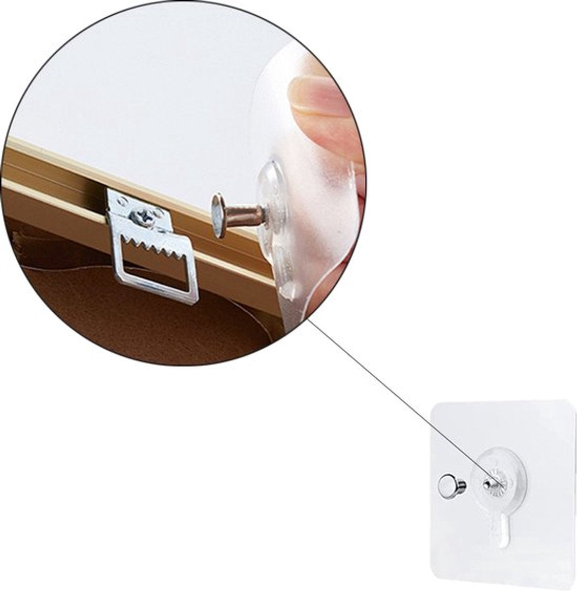 10x Adhesive Nail | Self-Adhesive Hooks | No Drilling Required