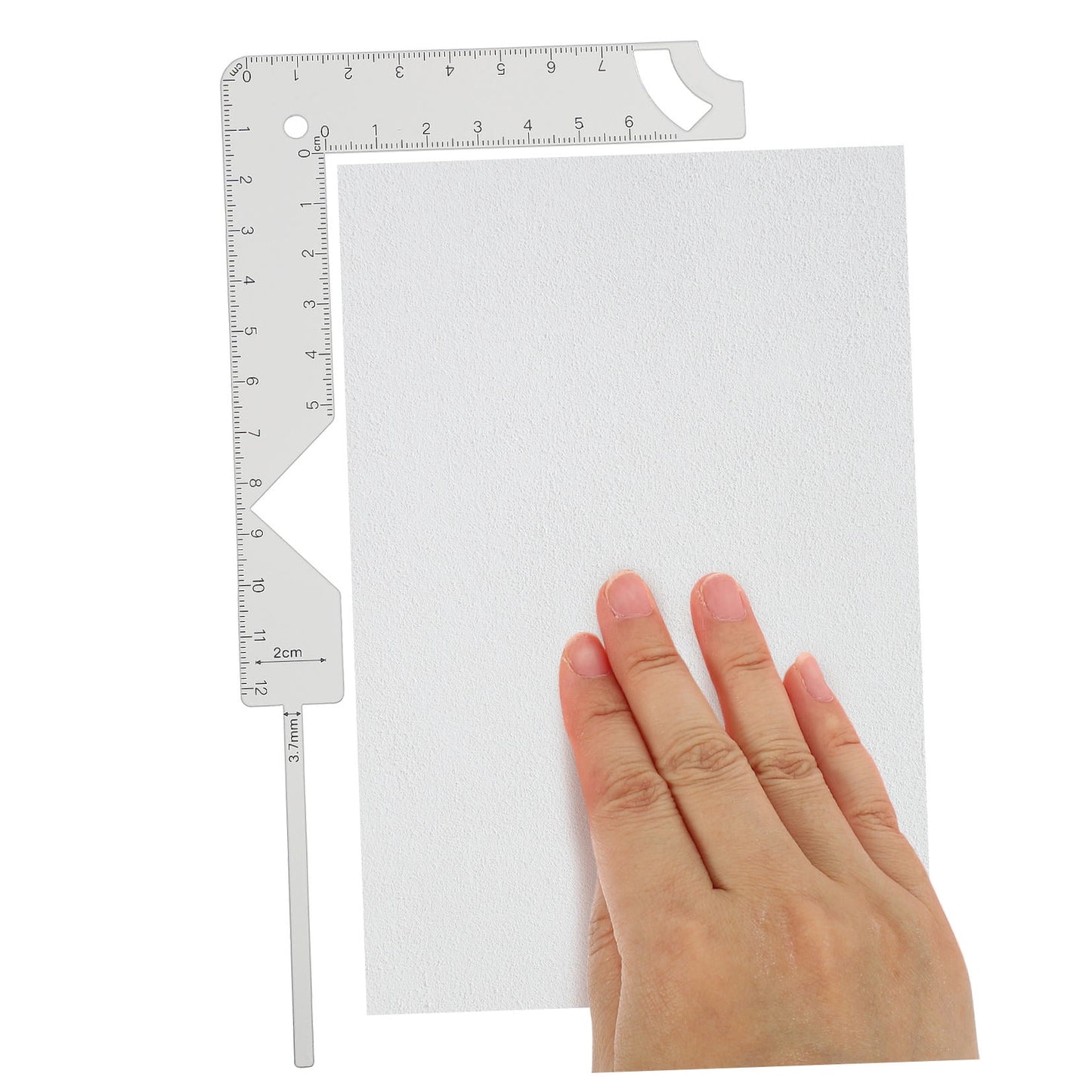 HOOWIFFY Book Cover Ruler Bookbinding Tools Silver Metal Marking Radian Measuring Tasks 1 Set