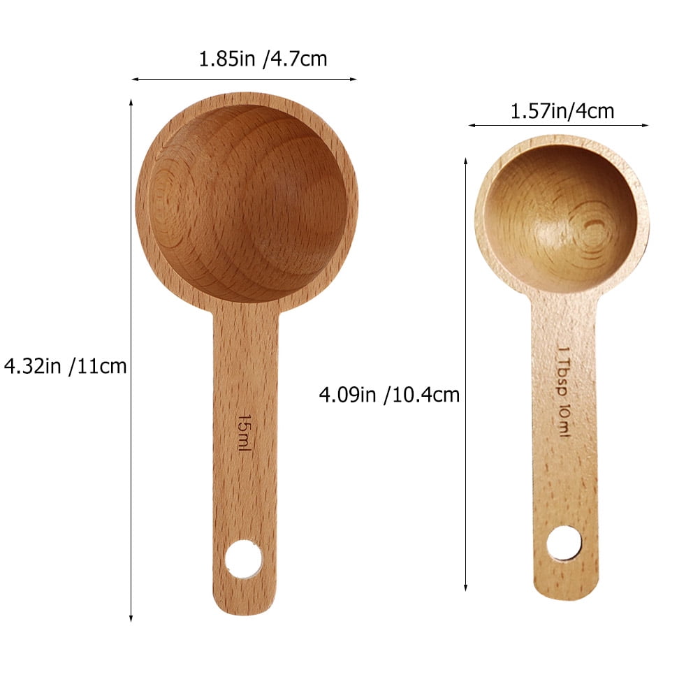 HOOWIFFY 2-Pack Coffee Ground Scoop Multi-Function Measuring Spoon for Kitchen and Coffee Brewing