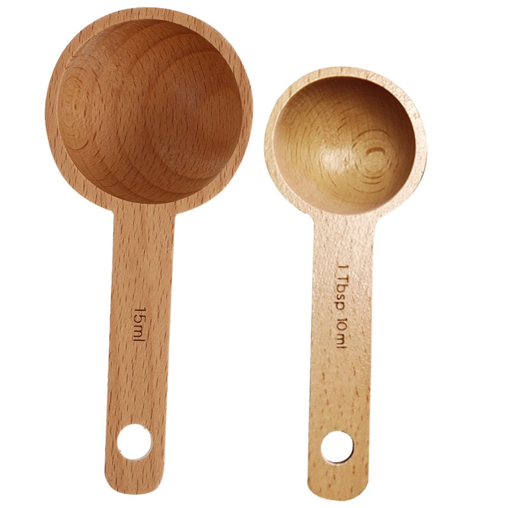 HOOWIFFY 2-Pack Coffee Ground Scoop Multi-Function Measuring Spoon for Kitchen and Coffee Brewing