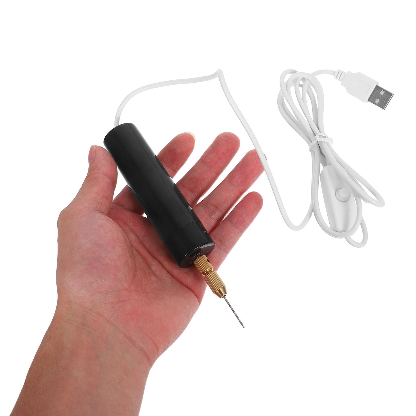 HOOWIFFY Portable USB Handheld Drill with Powerful Motor for Resin Crystal Epoxy and Crafts
