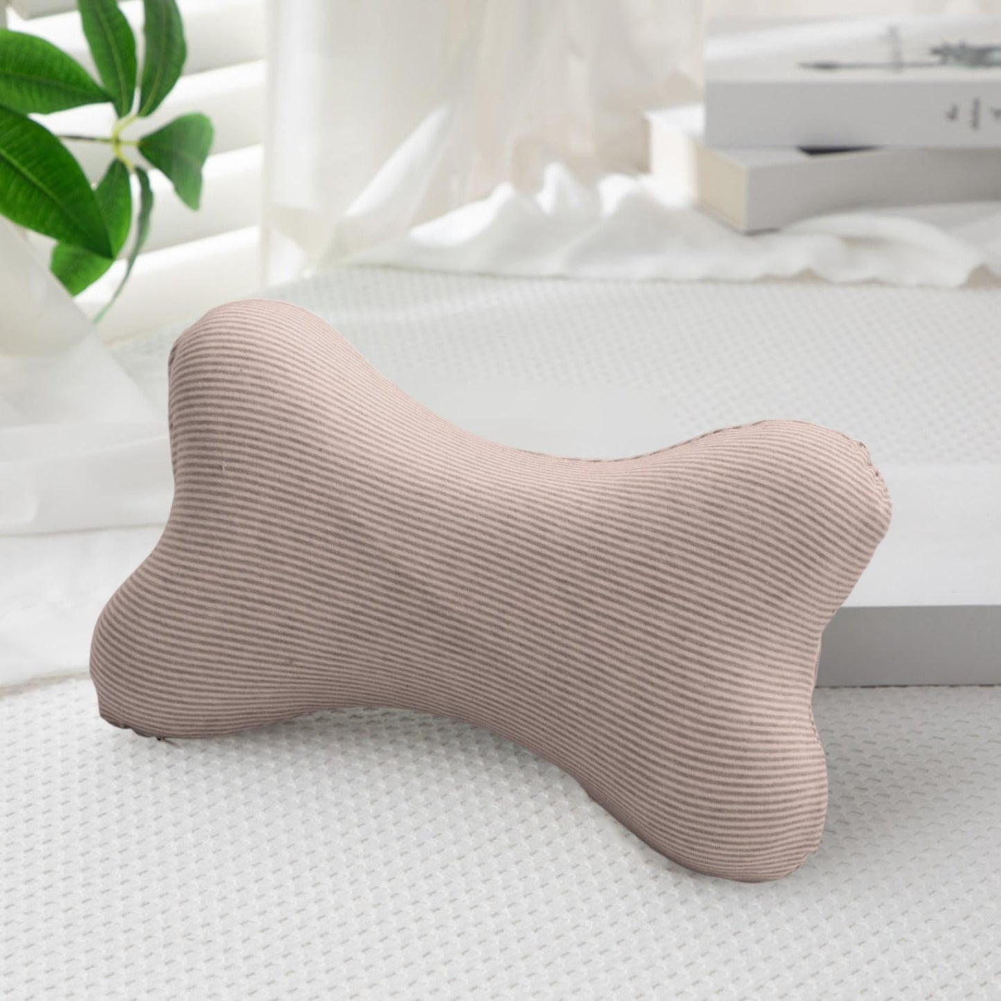 Clearance! Upgraded Dog Bone Shaped Travel Neck Pillows with Washable Removable Cover Memory Foam Car Bus Truck Driving Comfort Head Rest Support 10" A