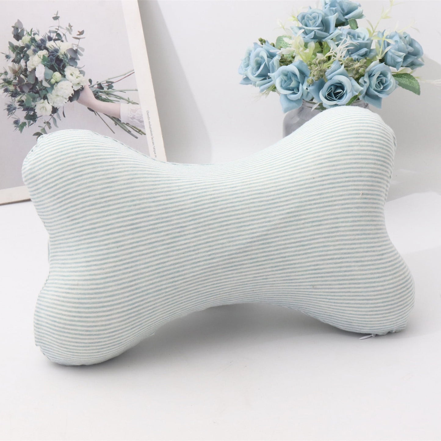 Clearance! Upgraded Dog Bone Shaped Travel Neck Pillows with Washable Removable Cover Memory Foam Car Bus Truck Driving Comfort Head Rest Support 10" A