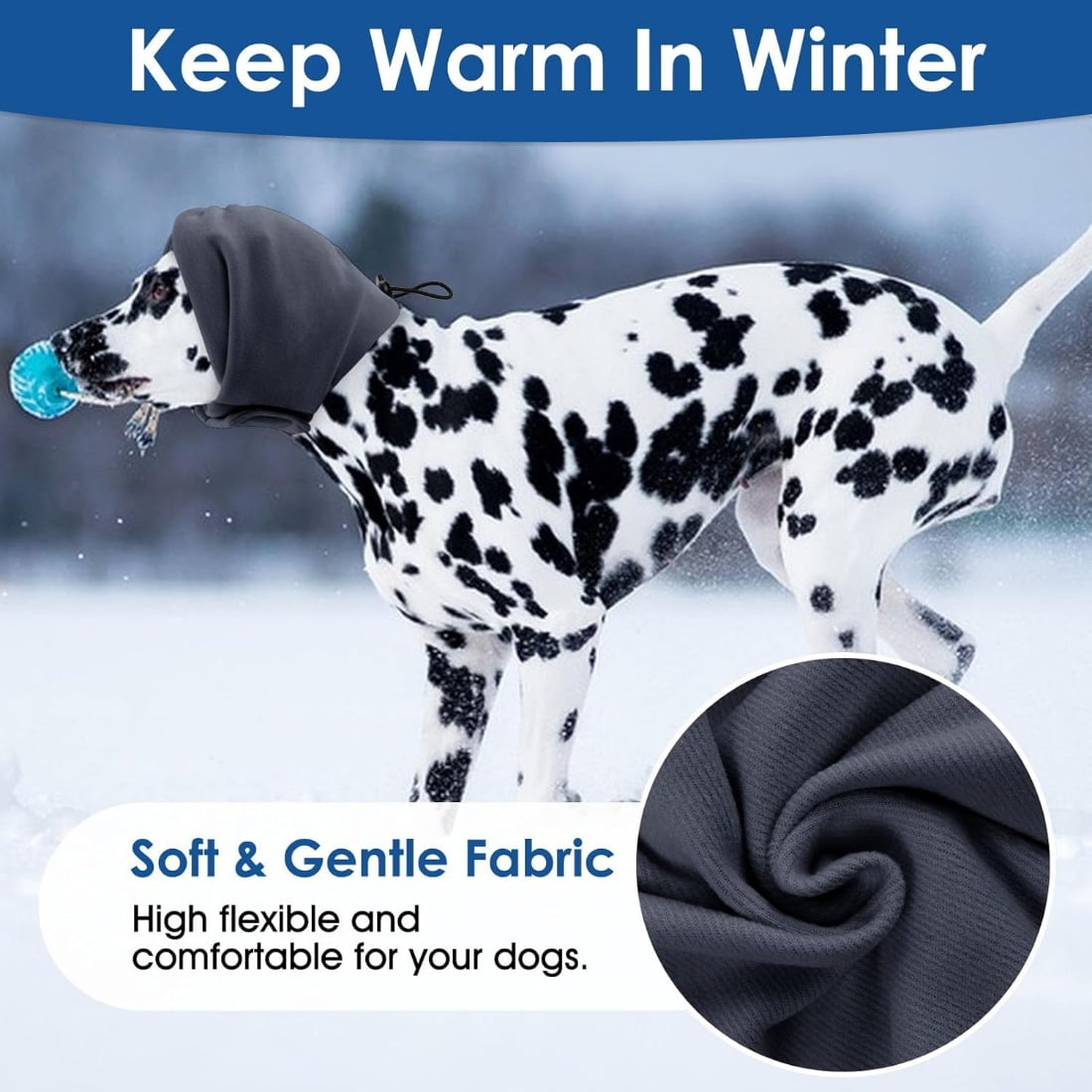 Tingzi Dog Calming Hoodie, No Flap Ear Wraps for Dogs Anxiety Relief