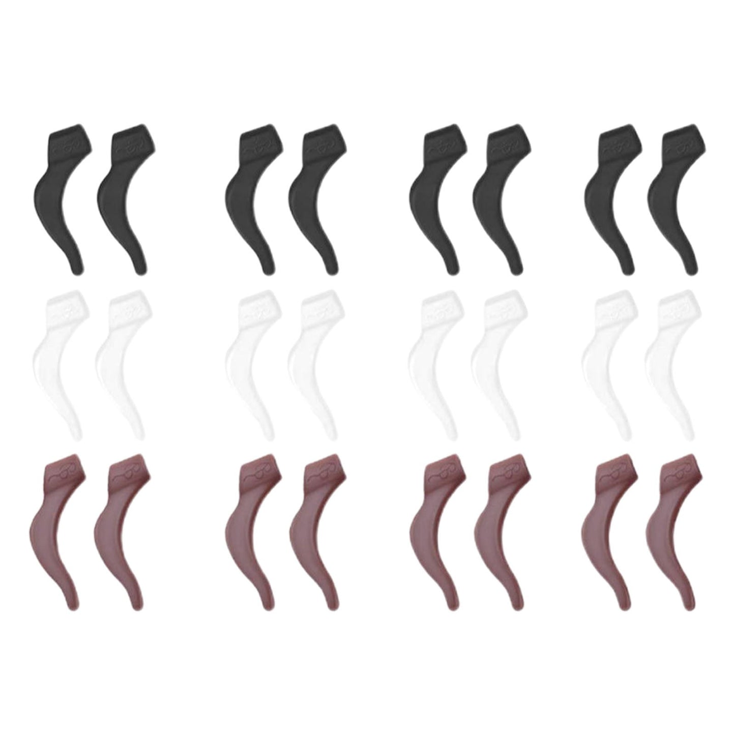 24Pcs Silicone Slip Ear Hook,Eyeglass Retainer,Anti Slip Ear Grips Hooks