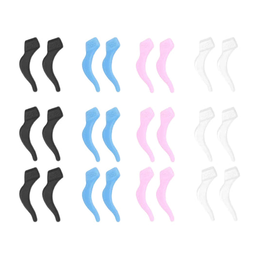 24Pcs Silicone Slip Ear Hook,Eyeglass Retainer,Anti Slip Ear Grips Hooks