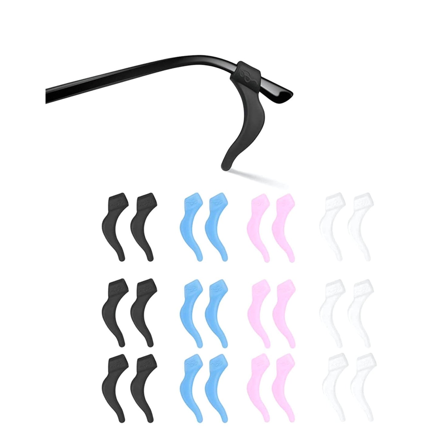 24Pcs Silicone Slip Ear Hook,Eyeglass Retainer,Anti Slip Ear Grips Hooks