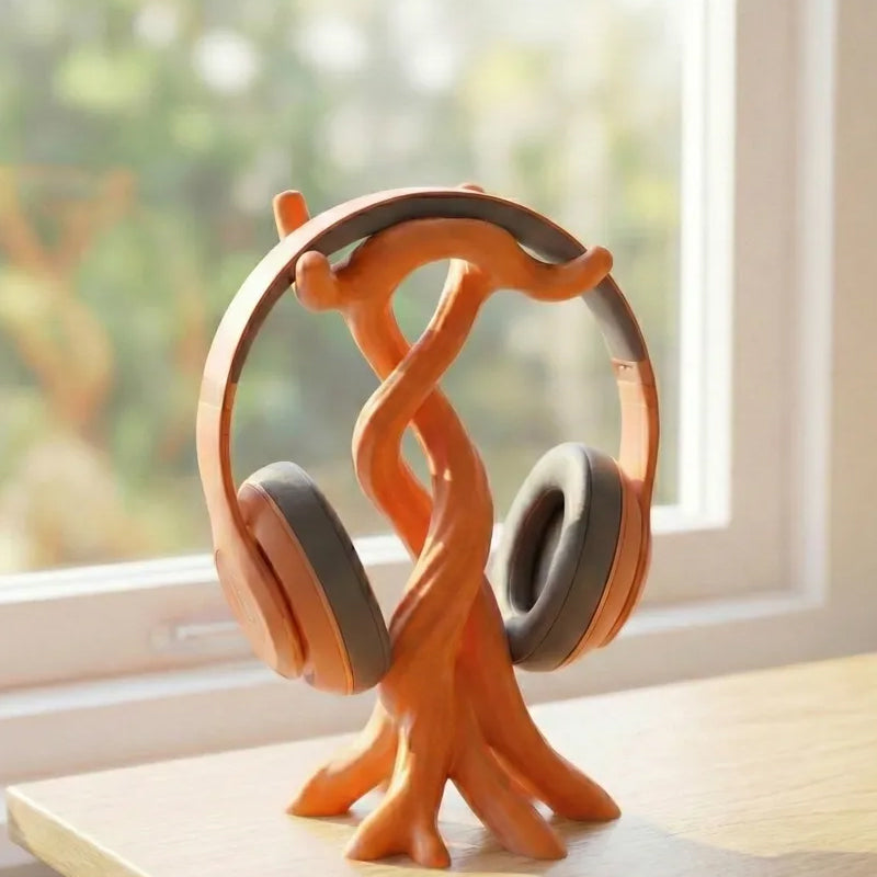 3D-printed modern headphone stand