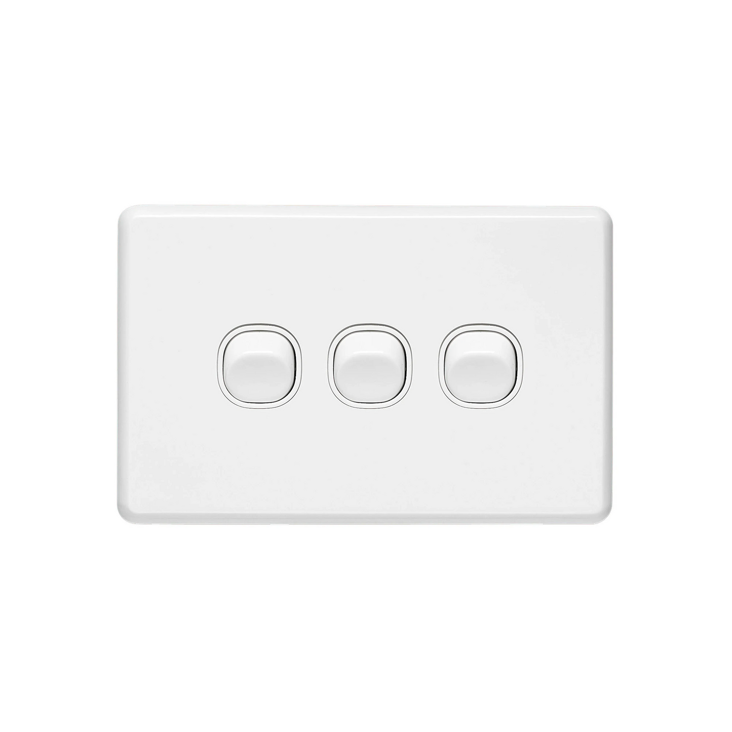 Clipsal Classic C2000 Series Flush Switch 3 Gang, 250VAC, 10A, Standard,