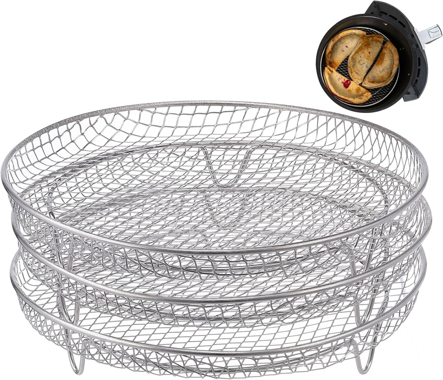 Multi-layer air fryer rack (3 round layers)