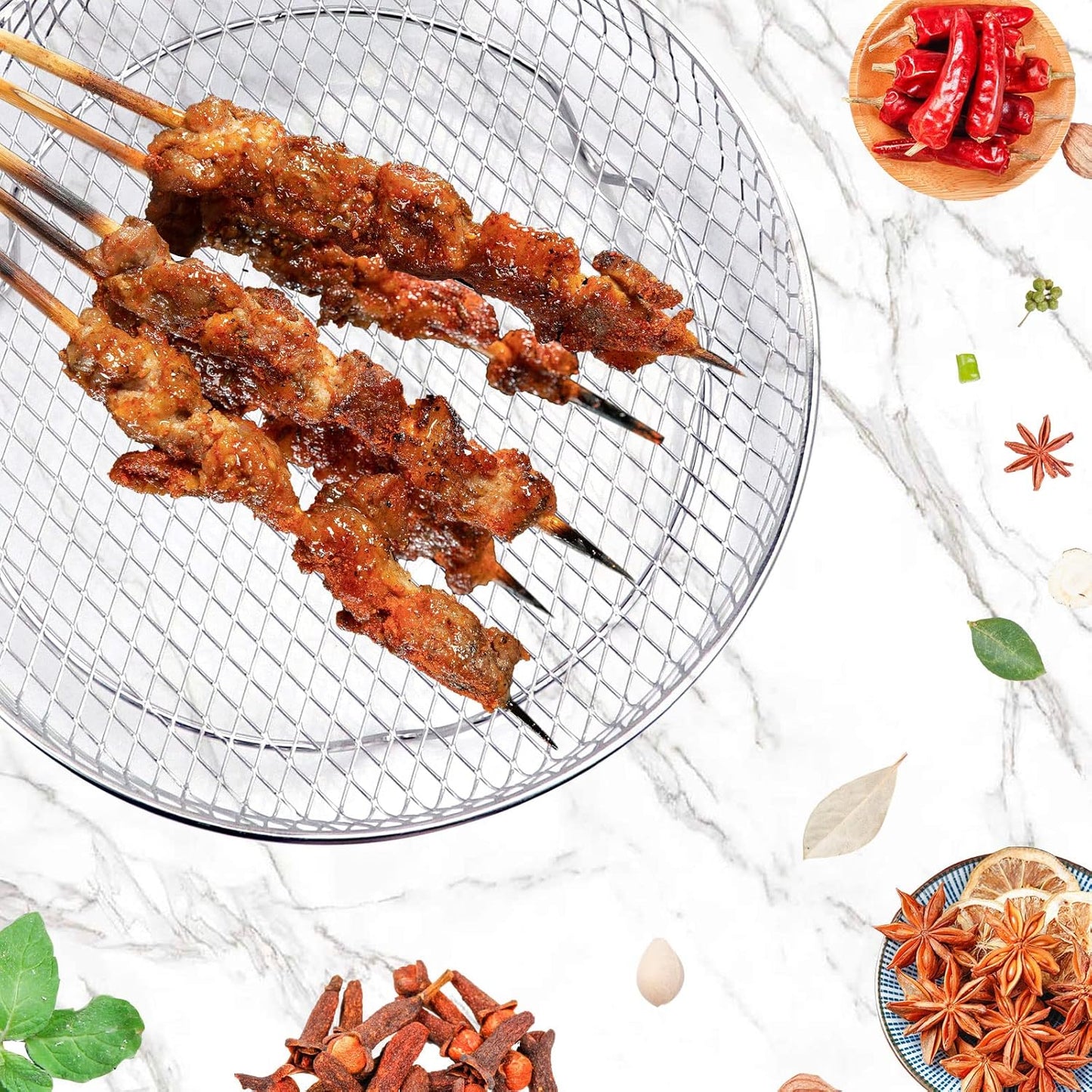 Multi-layer air fryer rack (3 round layers)