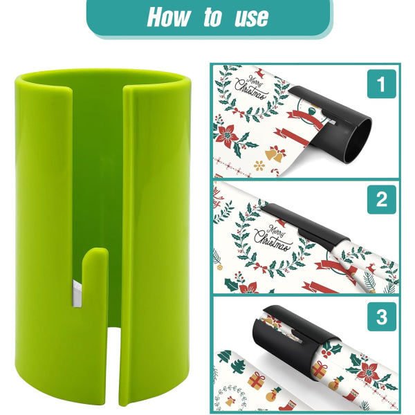 4-pack Sliding Wrapping Paper Cutters - Portable Gift Wrapping Paper Roll