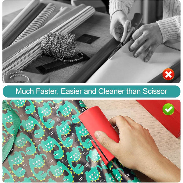 4-pack Sliding Wrapping Paper Cutters - Portable Gift Wrapping Paper Roll